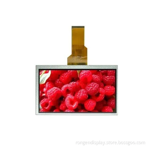 Rg070cst-10 with 800*480 Resolution Display 50 Pin Connector 7 Inch LCD Screen